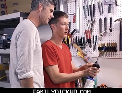 Twink Step Son Fucked By Dad On His Work Bench