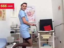 Specula self-exam of hot Czech blonde nurse Victoria Puppy