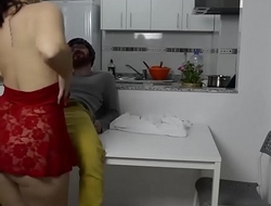 Streptease and fucked on the table. SAN343
