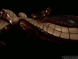 3D Cobra chick masturbates